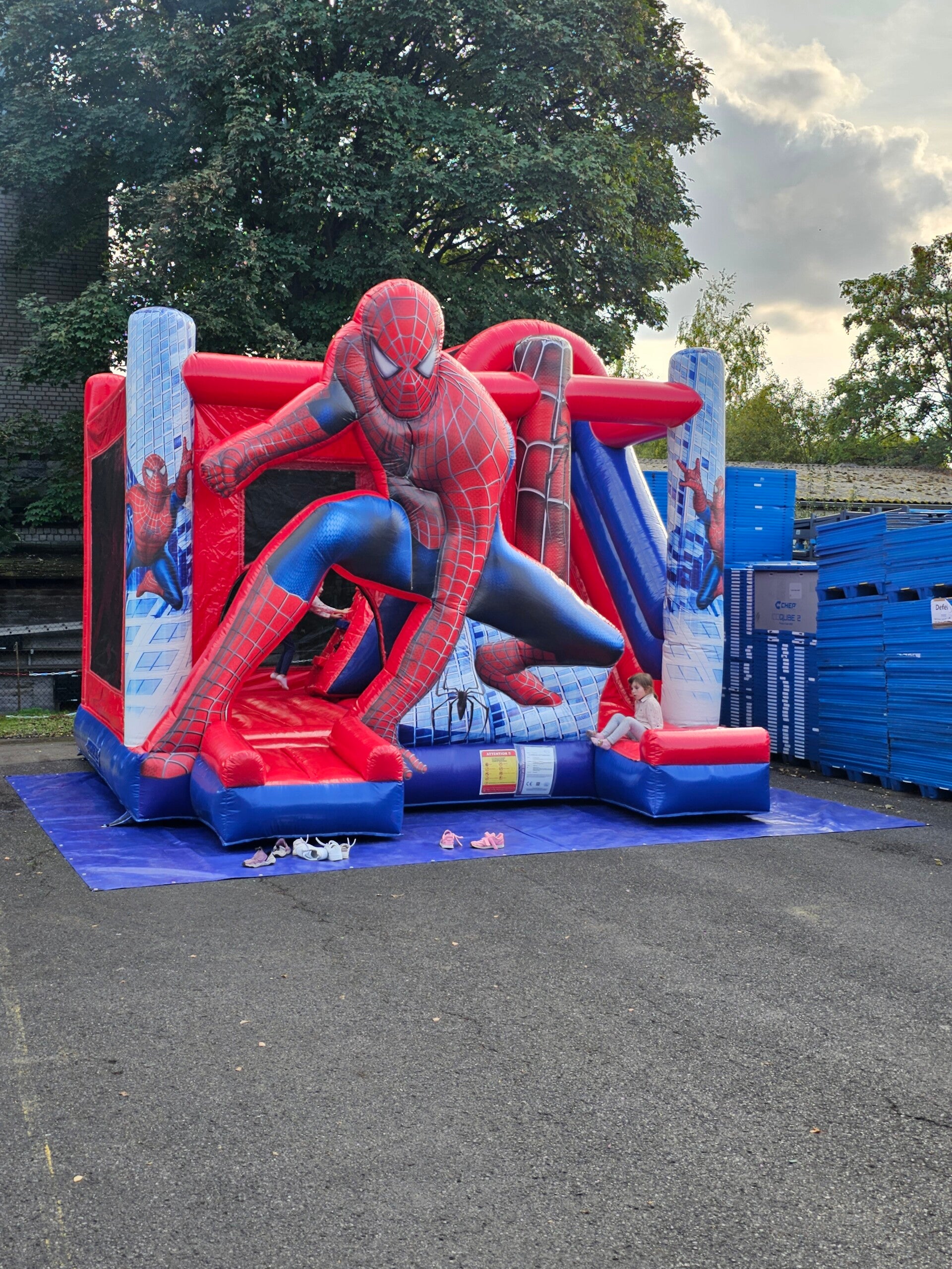 Hüpfburg Spiderman m. Rutsche