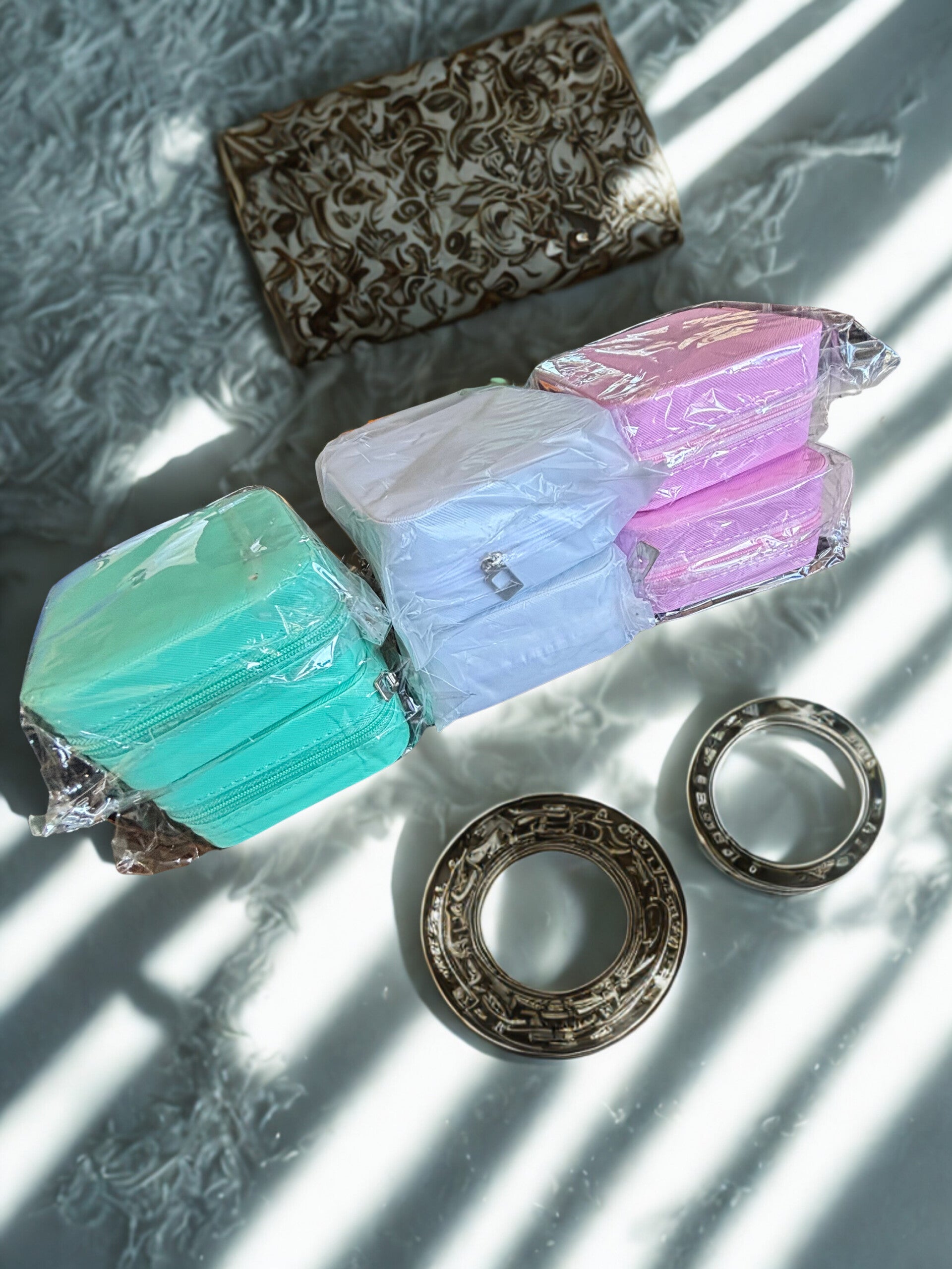 Small felt jewellery boxes