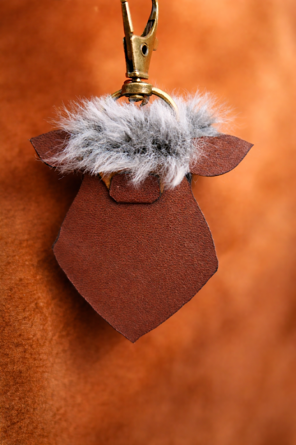 🐄 Porte-clés vache fait main .