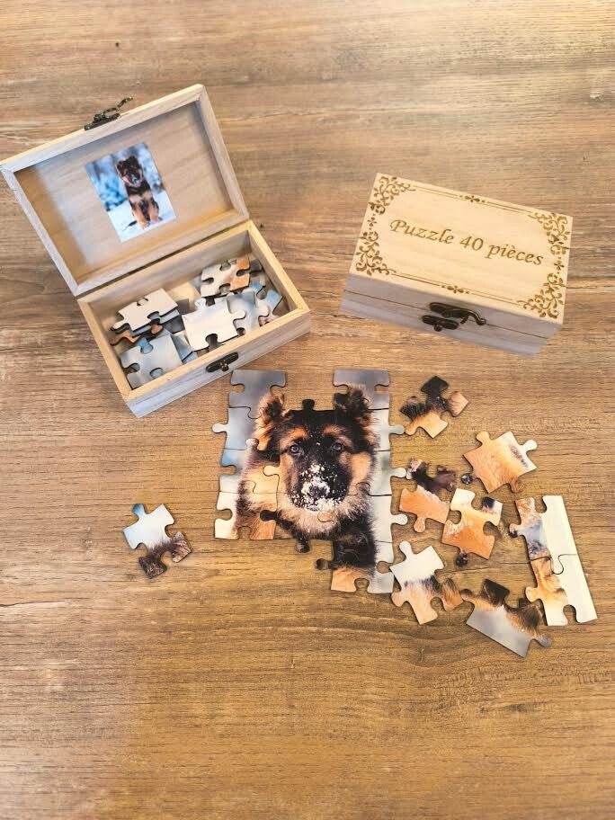 🧩 Puzzle en bois 40 pièces – Modèle unique