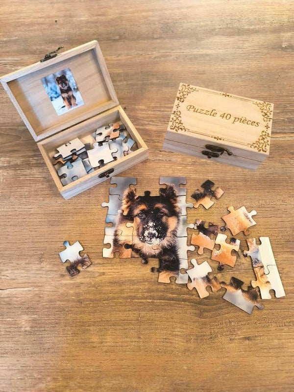 🧩 Puzzle en bois 40 pièces – Modèle unique
