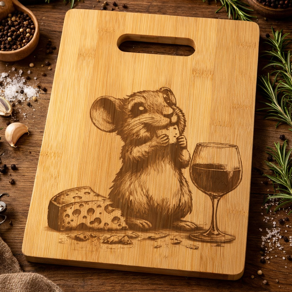 Planche à découper en bambou gravée – Charme et originalité