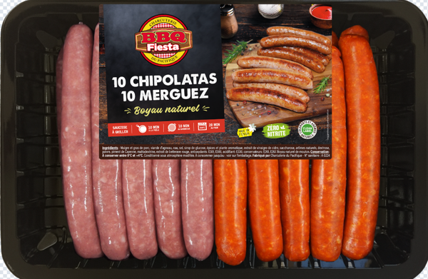 BBQ FIESTA CHIPOLATA/MERGUEZ X12
