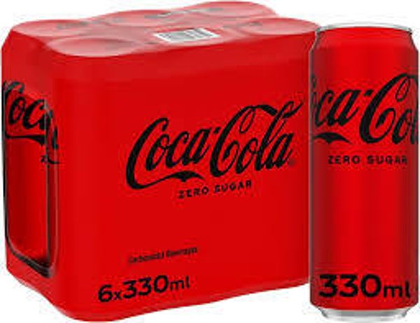 COCA-COLA SANS SUCRE BOITE 33CL PACK 6