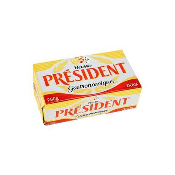 PRESIDENT BEURRE PLAQUETTE DOUX 250GR PPN