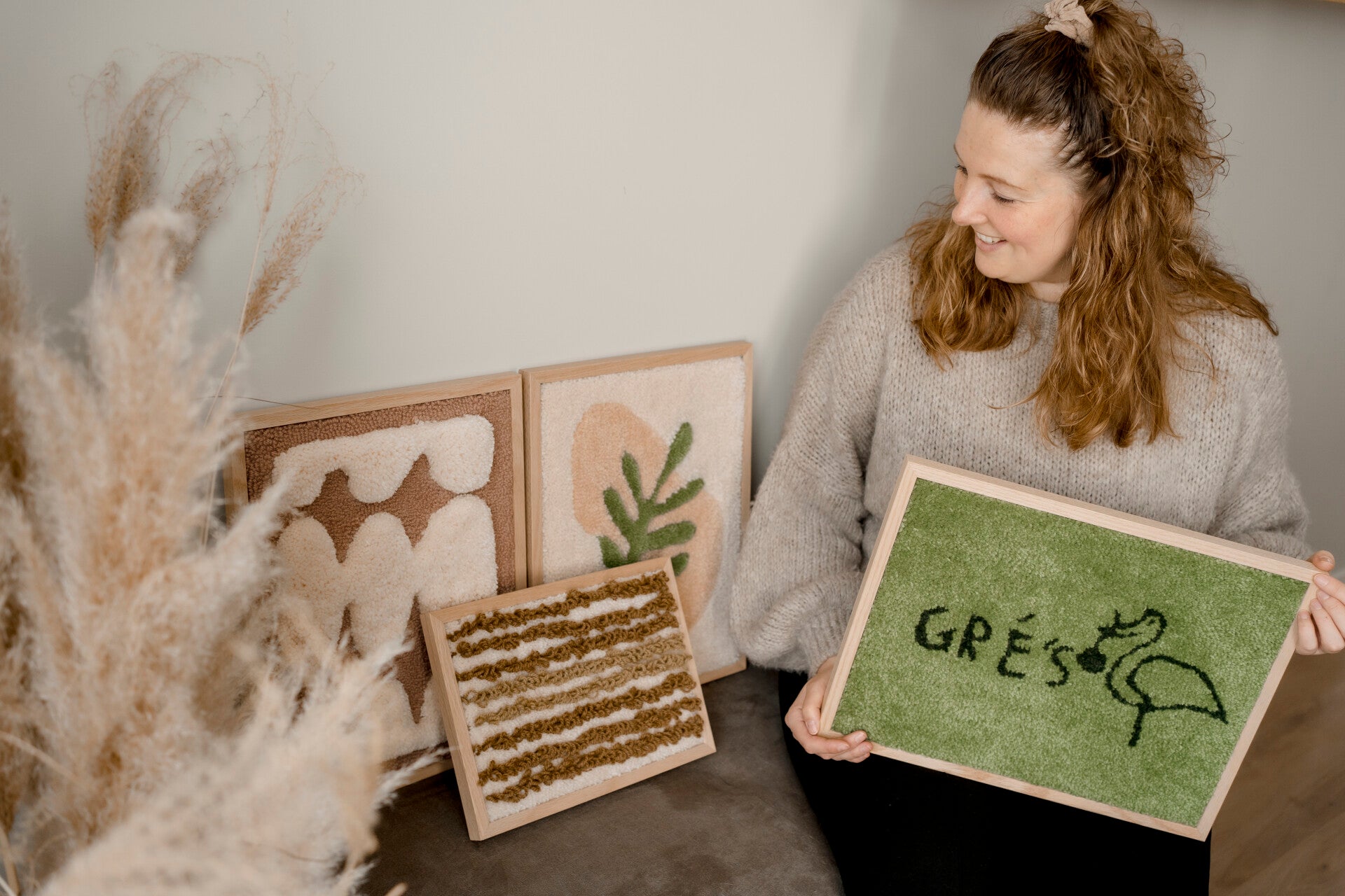 gehaakte producten voor jongens en meisjes, workshops (wand)tapijt maken met tuftpistool, akoestische kunst voor aan de muur