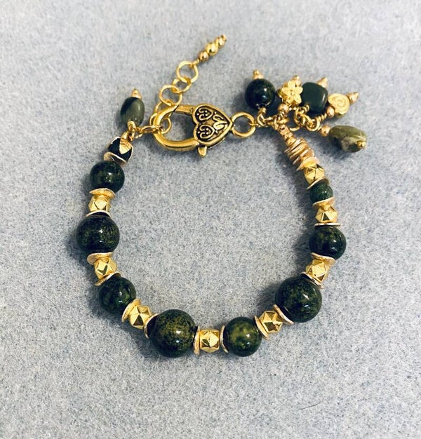 Serpentine Stone Bracelet (b-108)