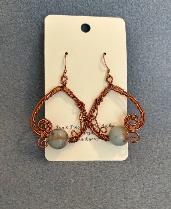 Earrings with hooks (e-156)