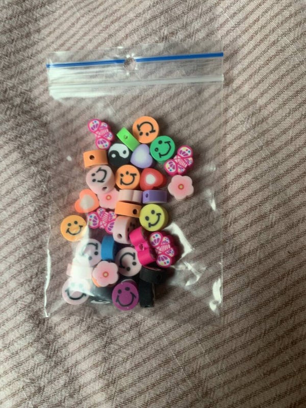 Polymeer kralen mix -  35 stk