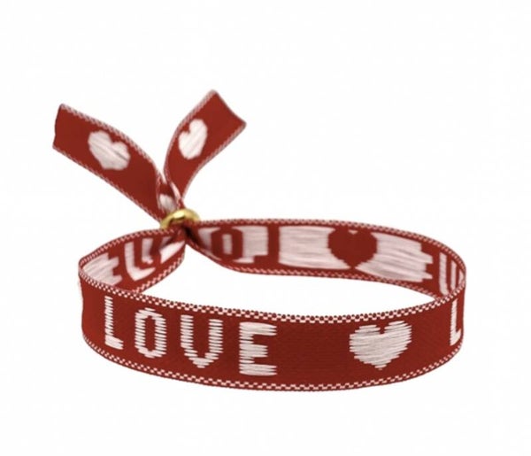 Roze love armbandjes goud en zilver