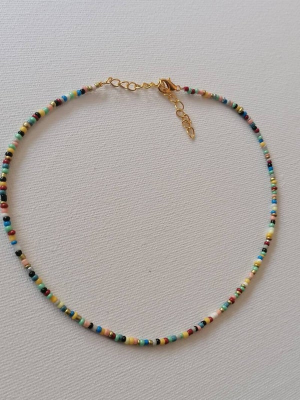 Multi color kralen chocker
