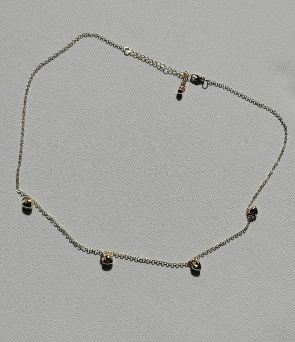 Gold heart kettinkje RVS