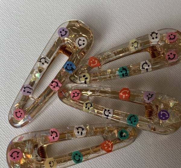 Smiley hairclips!