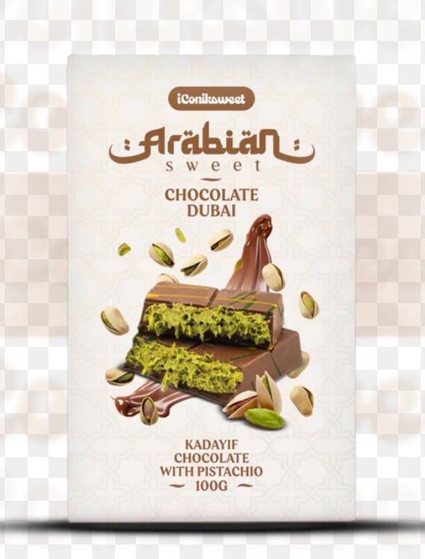 Tablette de Chocolat Dubai -Pistache
