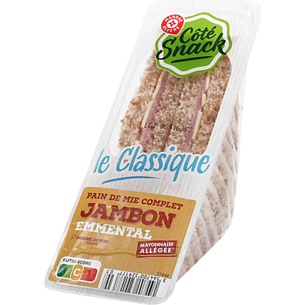 COTÉ SNACK JAMBON EMMENTAL classique