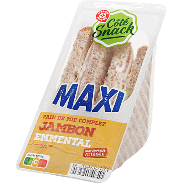 COTÉ SNACK JAMBON EMMENTAL MAXI