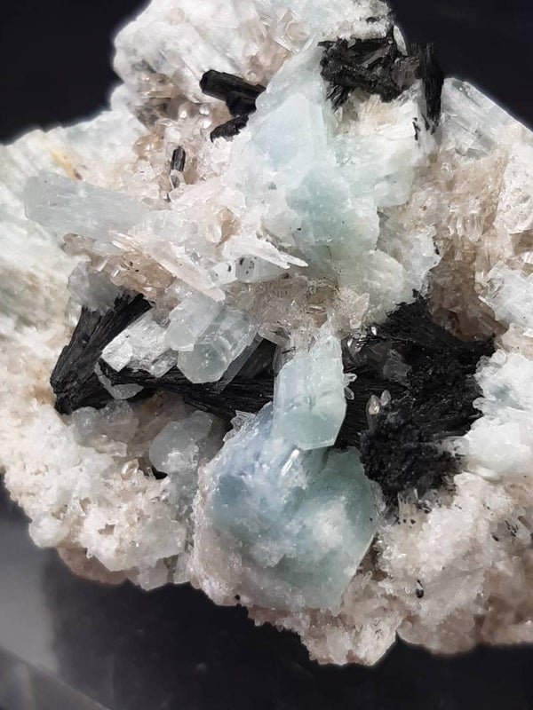AQUAMARINE & ORTHOCLASE & SCHORL - ERONGO  5.5 x 4 x 4 cm