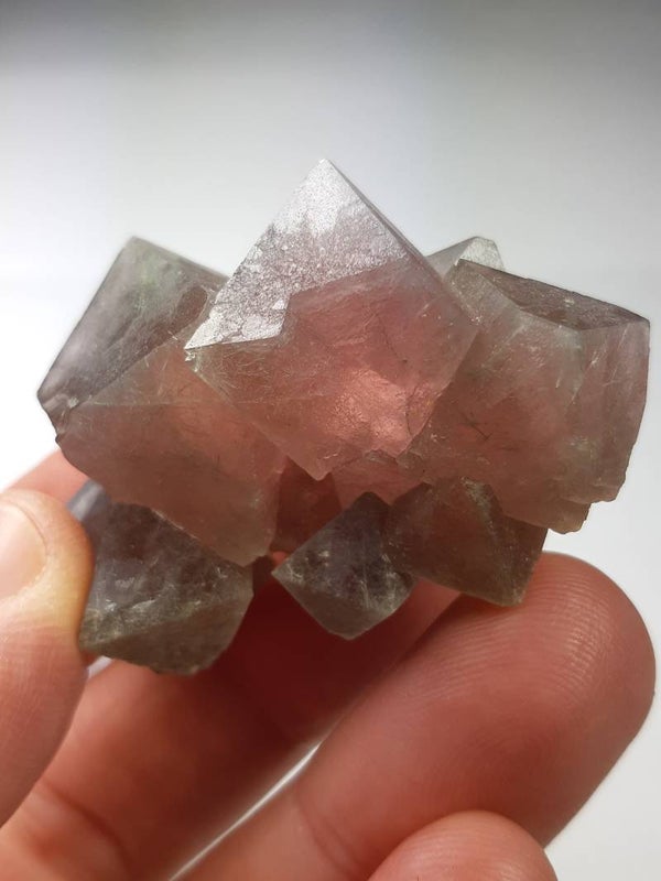 RARE PINK OCTAHEDRAL FLUORITE - HUANGGANG 5.8 x 3.2 x 3.7 cm