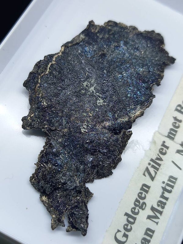 SILVER & BORNITE  MEXICO    6 x 3 x 0.5 cm