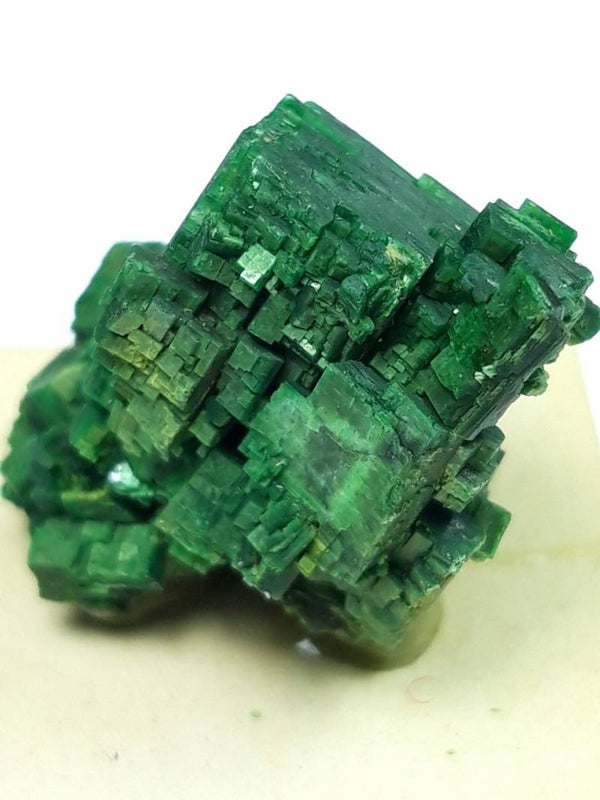 TORBERNITE - MARGABAL MINE   2.5 x 1.7 x 1.5 cm