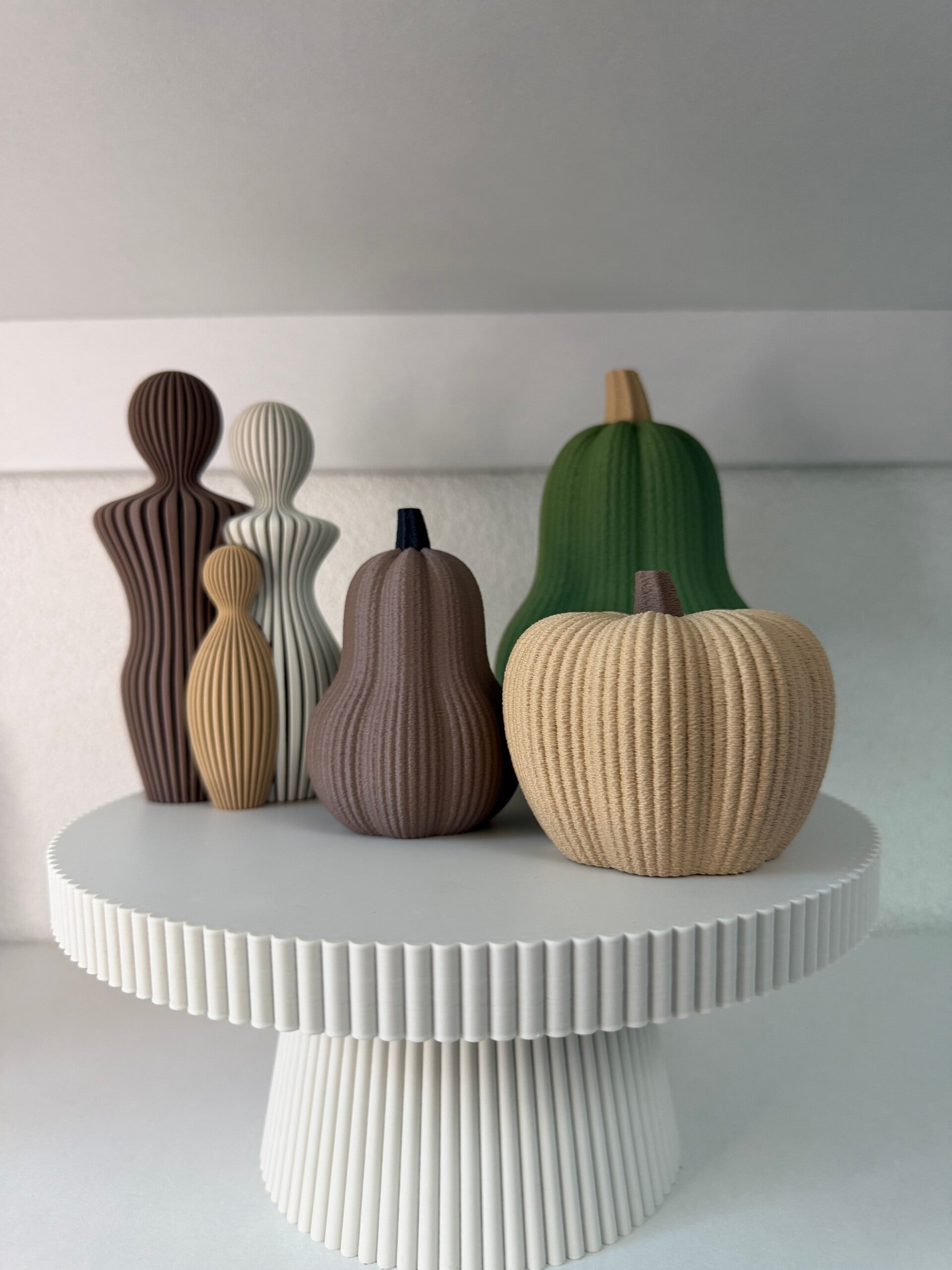 Geribbelde flespompoen – moderne herfstdecoratie