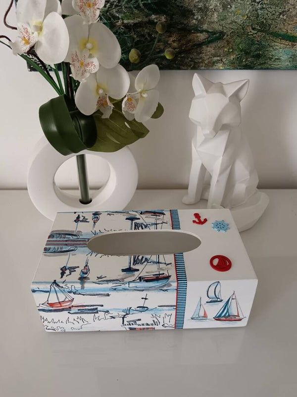 Boîte à mouchoir "océan"