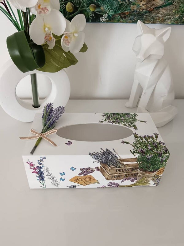 Boîte à mouchoirs "lavande"
