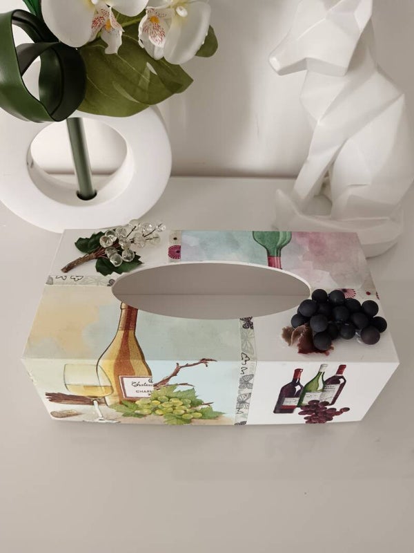 Boîte à mouchoirs "Rouge ou blanc"