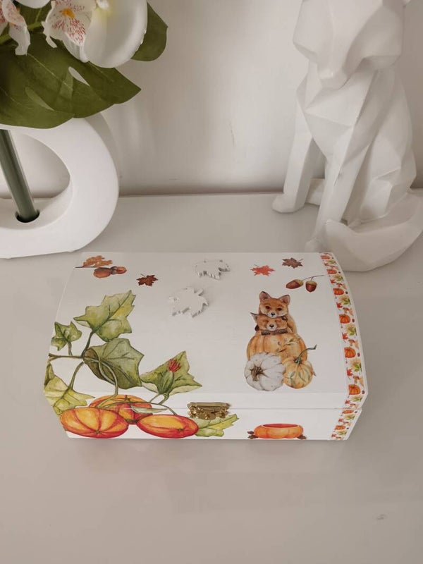 Petit coffre "renard d'automne"