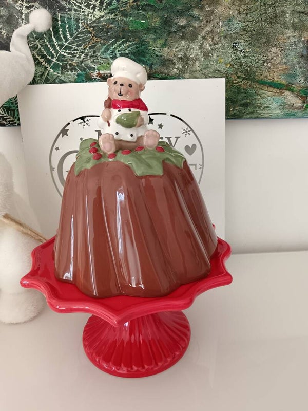 Cloche et présentoire à gâteau "Pudding"