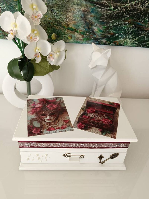 Boîte à bijoux "baroque romantique"