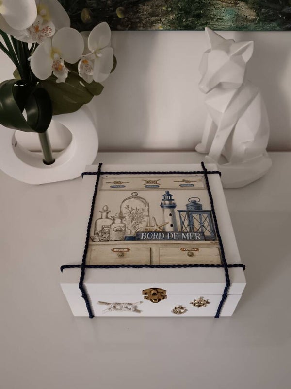 Boîte à 6 compartiments "bord de mer"