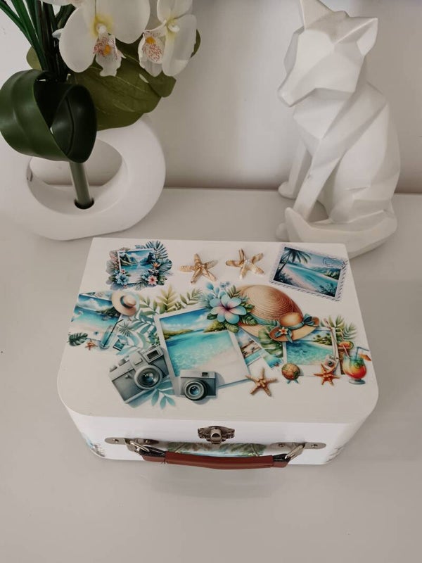 Boîte valise "souvenirs de vacances"
