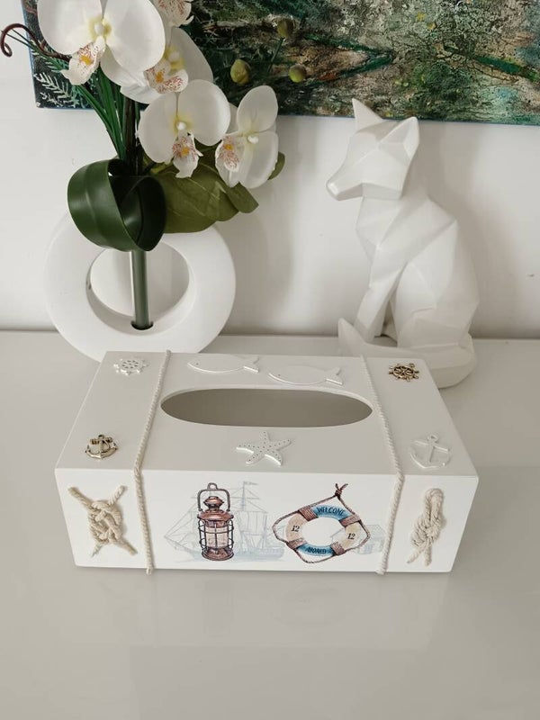 Boîte à mouchoirs "nautique"