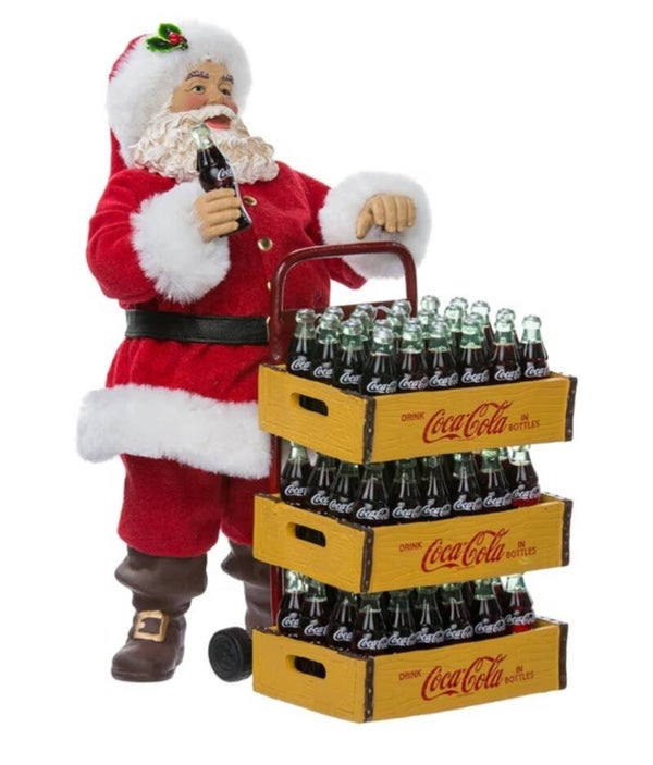 Père Noël caisses Coca Cola