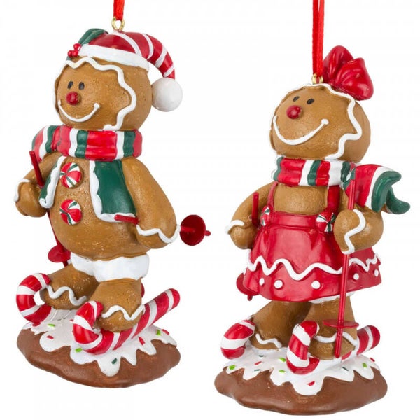 Pain d'épices à suspendres "skieurs"