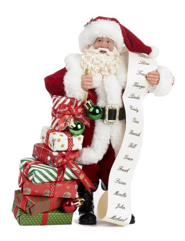 Père-Noël avec liste