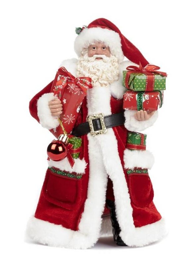 Père-Noël avec son long manteau