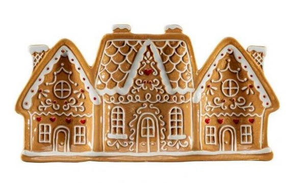 Plateau/assiette maisons pain d'épices