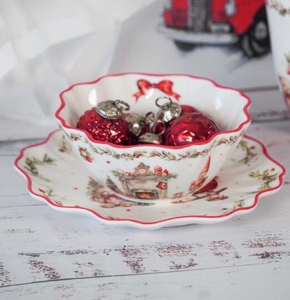 Assiette De Noël Bonhomme Pain D’Épices En Céramique – Plateau Service Festif 23,5 X 19,5 Cm