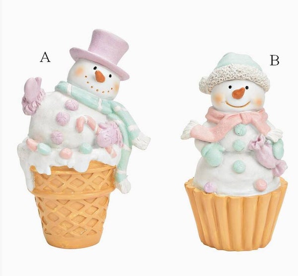 Bonhomme de neige gourmand pastel