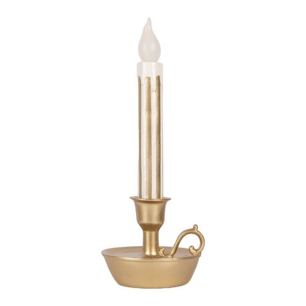 Bougeoir Led blanc et or