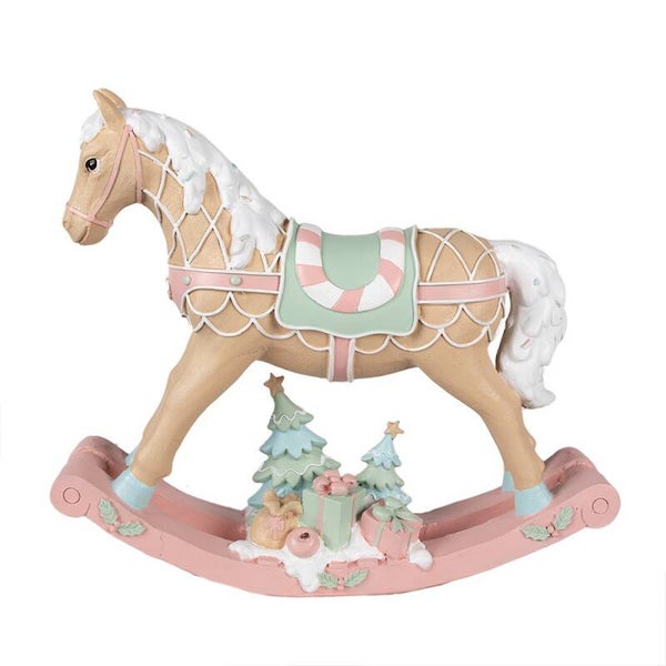 Cheval à bascule pain d'épices pastel