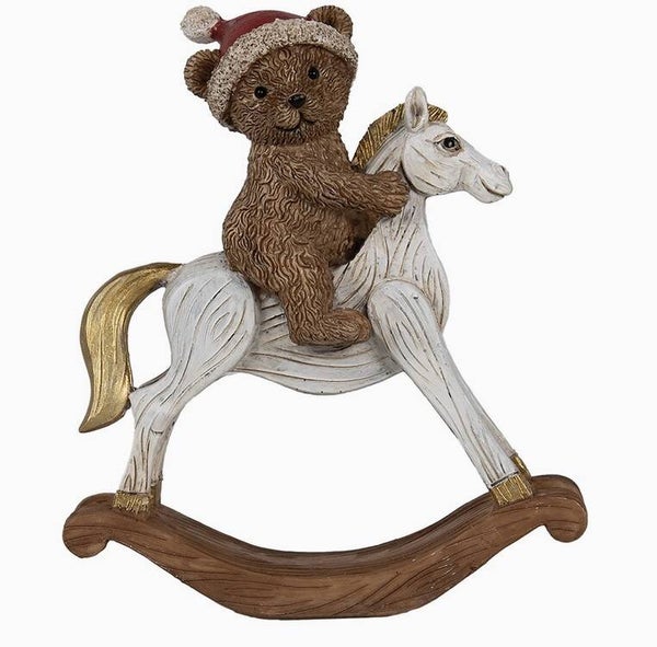 Cheval à bascule et ourson