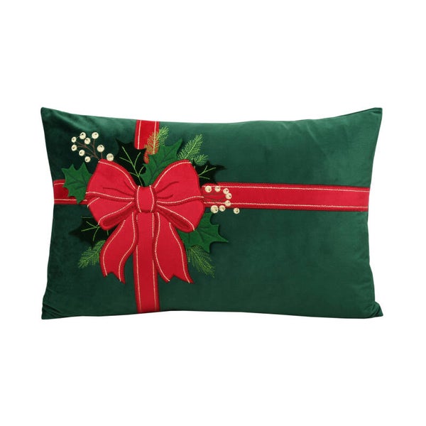 Coussin vert cadeau