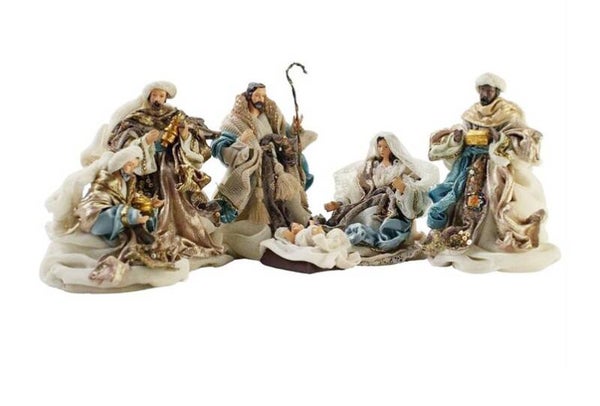 Crèche beige et bleue