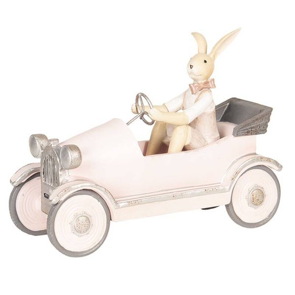 Lapin et voiture rétro