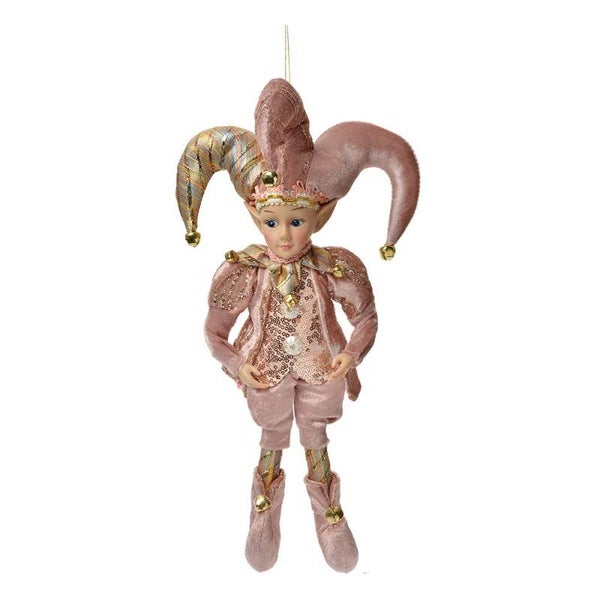 Elfe à suspendre rose et doré