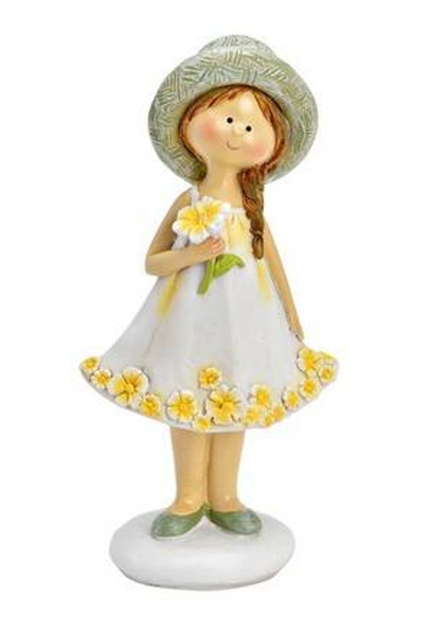 Grande fille aux fleurs jaunes