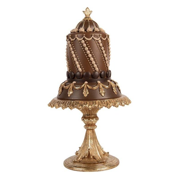 Pièce montée chocolat et or